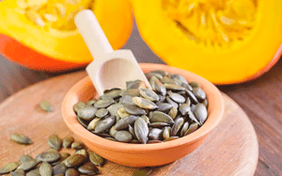 Pumpkin seeds with worms